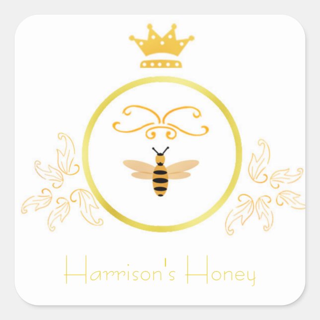 Abeille avec Étiquette de la Couronne (Devant)