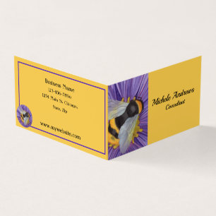 Abeille de cartes de visite de pli de livre