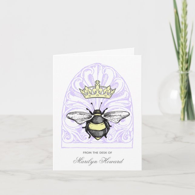 Abeille de la Couronne (pourpre) | Cartes de notes (Devant)