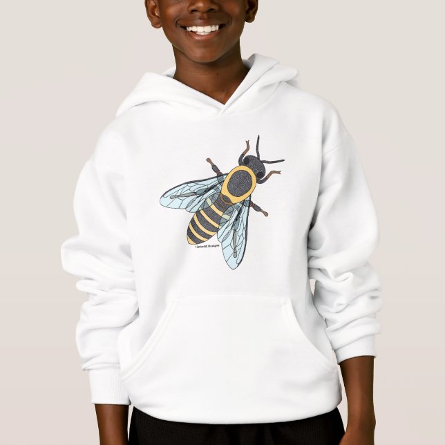 Abeille de miel (blanche) - Sweat - shirt à capuch (Devant)