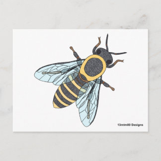 Abeille de miel - Carte postale