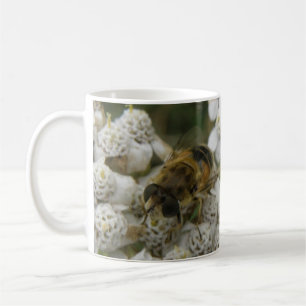 Abeille de miel et Mug de fleurs