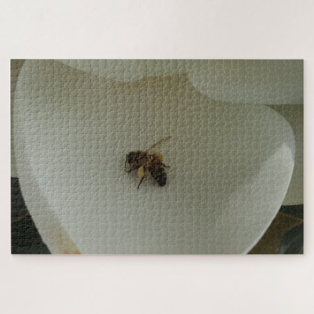 Abeille de miel sur la Fleur Jigsaw Puzzle (Horizontal)
