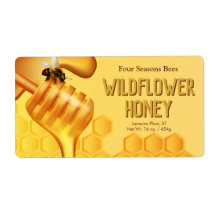 Abeille et miel Dipper Yellow Gold Étiquettes