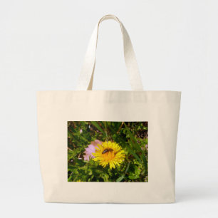Abeille et pissenlit grand sac fourre-tout