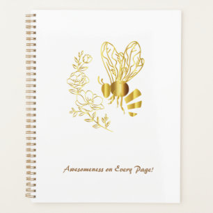 Abeille et planificateur de fleurs