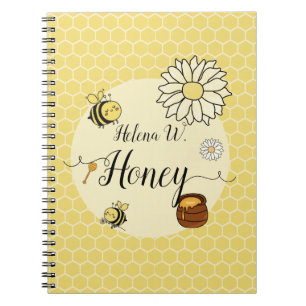 Abeille mignonne au Carnet de miel sucré