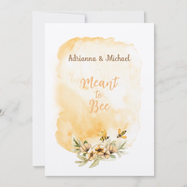 Abeille mignonne Faire-part de mariage abordable (Devant)