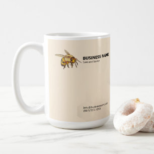 Abeille moderne et peigne de miel Antique Mug café