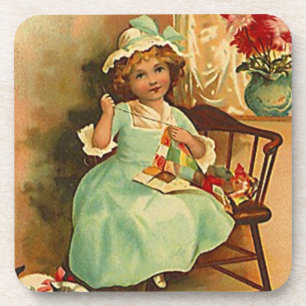 Abeille piquante de dessous de verre de mains