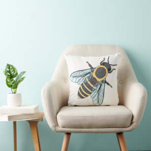 Abeille (simple blanc) - Oreiller