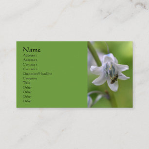 Abeille sur Bluebell Flower Carte de visite