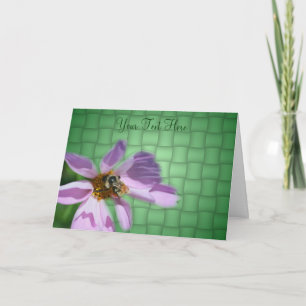 Abeille Sur Cosmos Rose Carte photo Nature