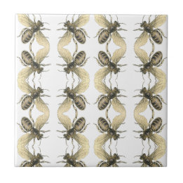 Abeilles en Brown or | Carreaux en céramique