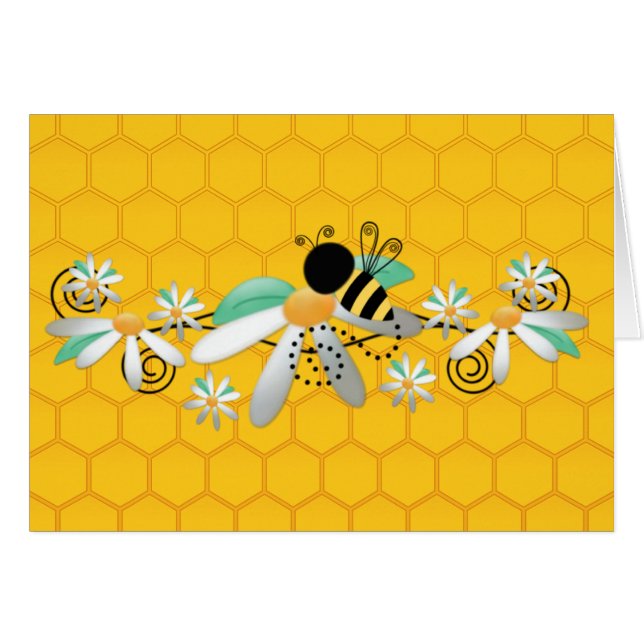 Abeilles et marguerites de nid d'abeilles (Devant horizontal)