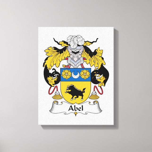 Abel Familienwappen Leinwanddruck (Vorderseite)