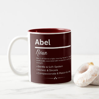 Abel Personalized Name Zweifarbige Tasse
