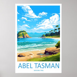 Abel Tasman Park Ski National Vintage Reise Poster