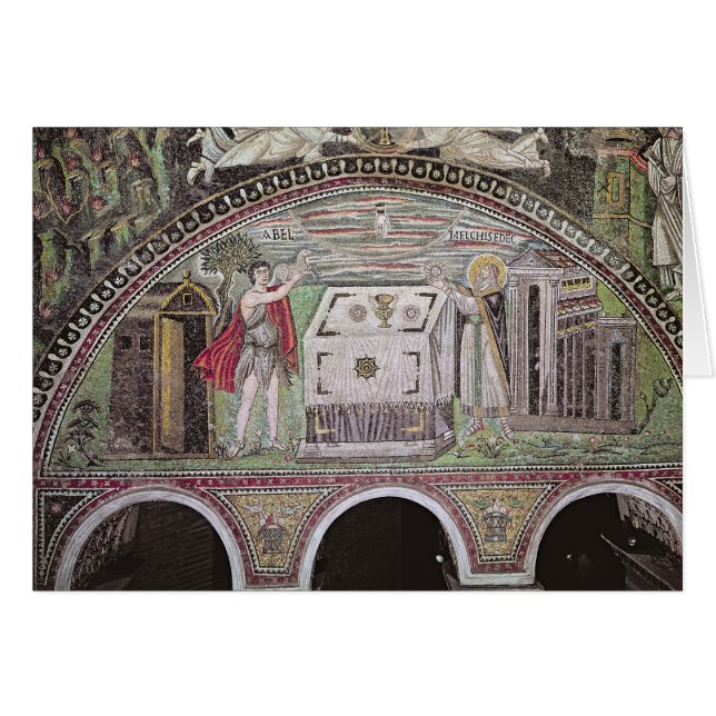 Abel und Melchisedech, die am Altar anbieten (Vorderseite (Horizontal))