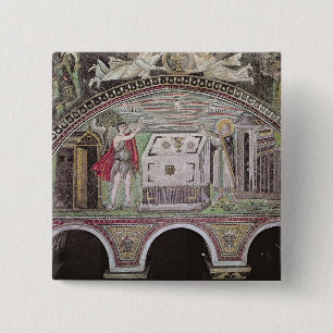 Abel und Melchisedech, die am Altar anbieten Button