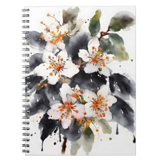 Abelia - Aquarellblumen Notizblock