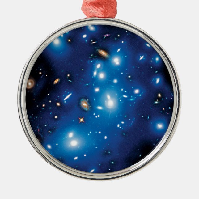 Abell 2744 Pandora Galaxy Cluster Space Foto Silbernes Ornament (Vorne)