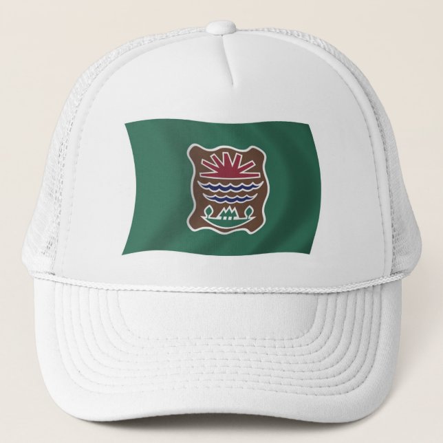 Abenaki Stamm Flag Hat Truckerkappe (Vorderseite)