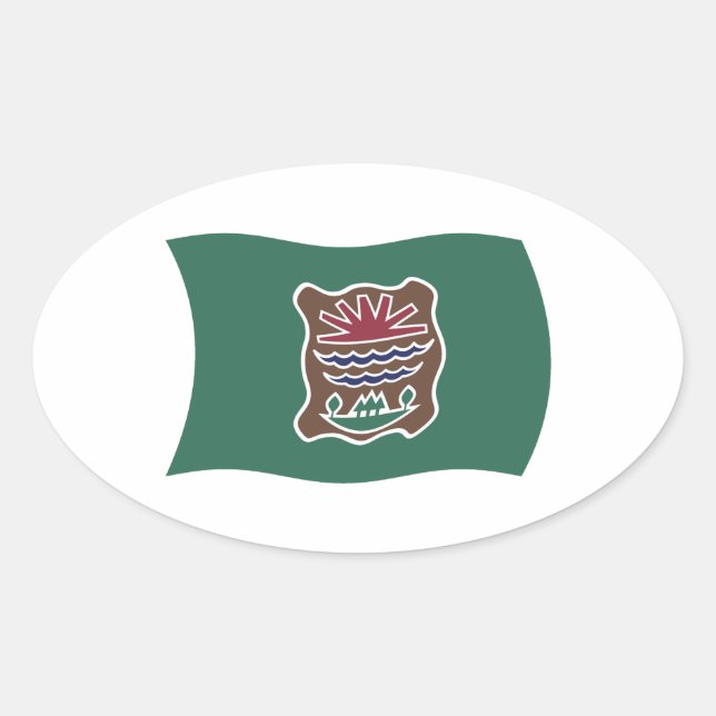 Abenaki Stamm-Flaggenaufkleber Ovaler Aufkleber (Vorderseite)