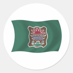 Abenaki-Stammes-Flaggenaufkleber Runder Aufkleber
