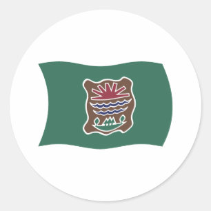 Abenaki-Stammesflaggen-Aufkleber Runder Aufkleber
