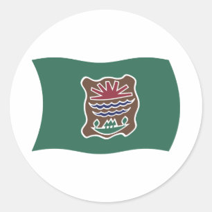Abenaki-Stammesflaggenaufkleber Runder Aufkleber