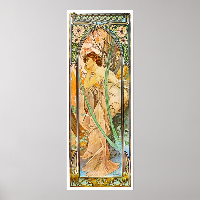 Abend, Alphonse Mucha Poster (Vorne)