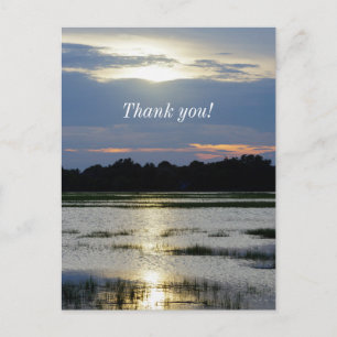 Abend am Folly River Danke, Postcard Postkarte
