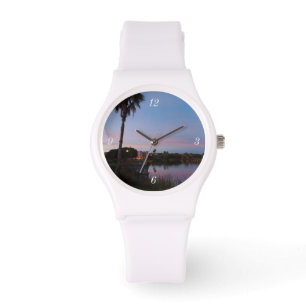 Abend am Palmenbaum Armbanduhr