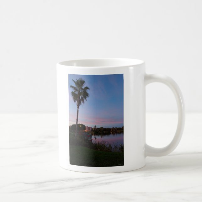 Abend am Palmenbaum Kaffeetasse (Rechts)