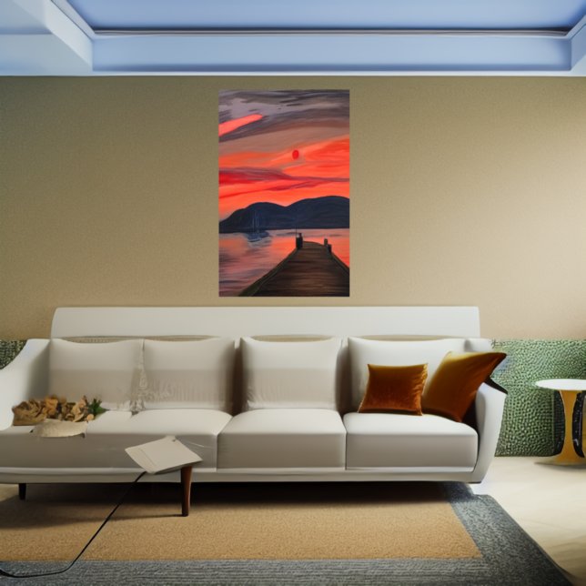 Abend am See | AI Art Poster (Von Creator hochgeladen)