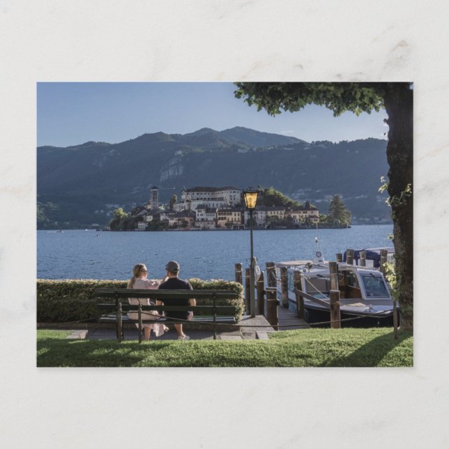 Abend am See Postkarte (Vorderseite)