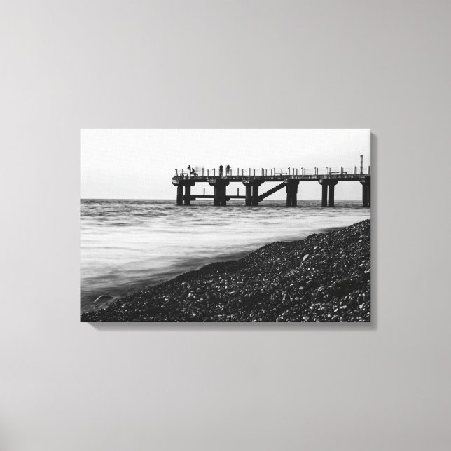 Abend am Strand Leinwanddruck (Vorderseite)