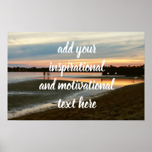 Abend am Strand Poster