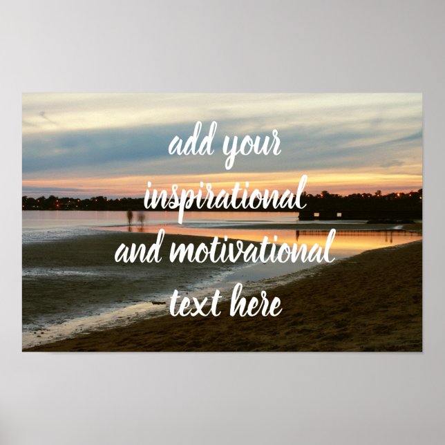 Abend am Strand Poster (Vorne)