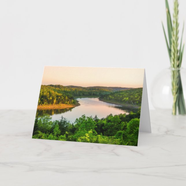 Abend auf dem Bull Shows Lake Karte (Vorderseite)