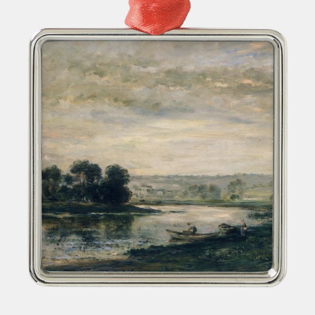 Abend auf dem Oise, 1872 Silbernes Ornament (Vorne)