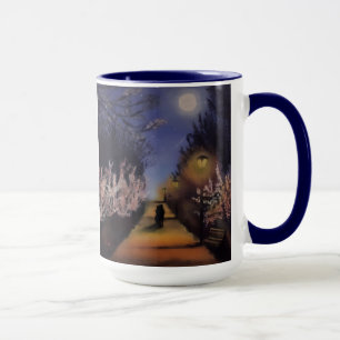 Abend auf der Landstraße Tasse