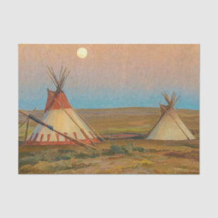 Abend auf der Reservierung für Blackfeet durch Dix Seidenpapier