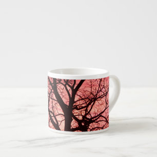 Abend Blush Tree Silhouette Espressotasse