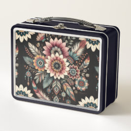 Abend Boho Blooms Metall Brotdose