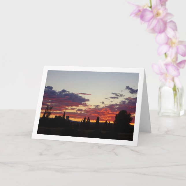 Abend der Silhouette Karte (Orchidee)