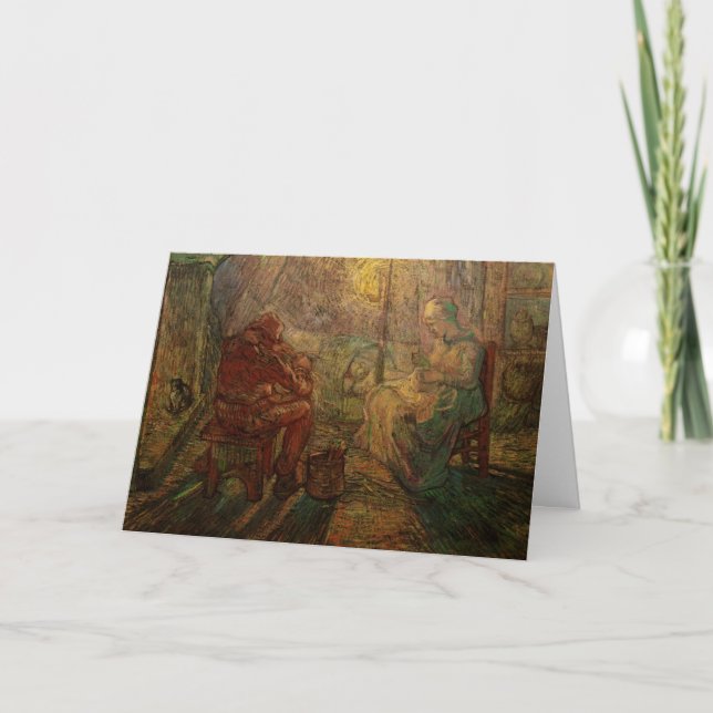 Abend - Die Uhr von Vincent van Gogh Karte (Vorderseite)
