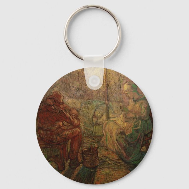 Abend - Die Uhr von Vincent van Gogh Schlüsselanhänger (Vorderseite)