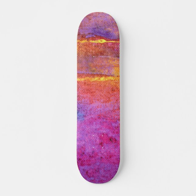 Abend Emotion Expressive Abstrakt Skateboard (Vorne)